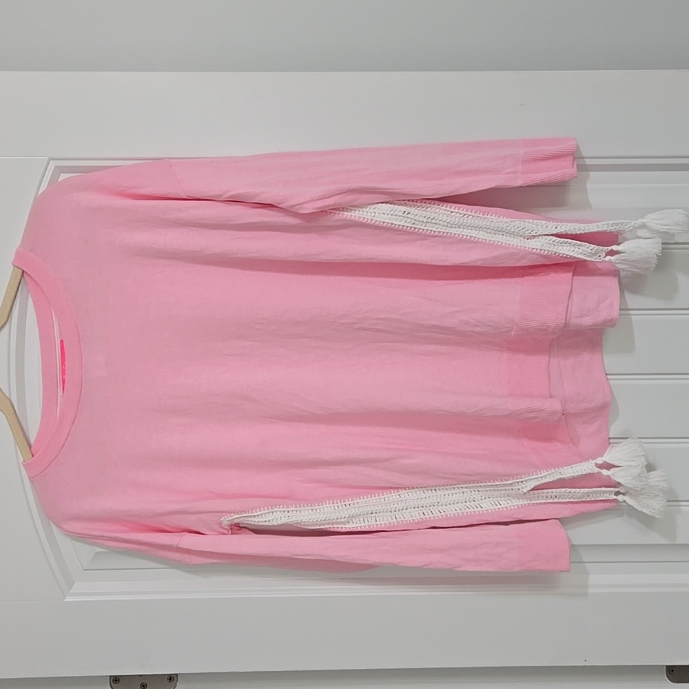 Lilly Pulitzer Damara Coolmax sweater in pink Sz S EUC - Picture 2 of 8